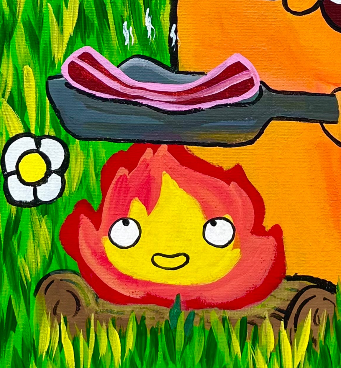 (Sold 🔴)Jake Bacon Pan with Calcifer